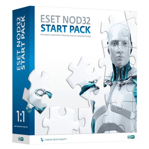ESET NOD32 START PACK- базовый комплект безопасности компьютера, лицензия на 1 год на 1ПК